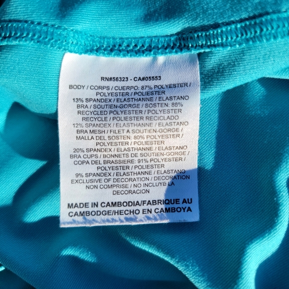 Nike Dri-Fit Turquoise Women’s Tank Top with built-in bra size L - Picture 4 of 8